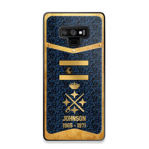 Personalized Royal Golden Spanish Veteran Phonecase Printed 67