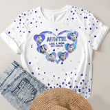 Personalzied Auntie Like A Mom But Cooler Penguins on Hearts with Kid Names 3D TShirt Printed HTHDT0507