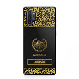 Personalized Australian Veterans Camo Golden Phone Case QTDT0807