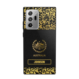 Personalized Australian Veterans Camo Golden Phone Case QTDT0807