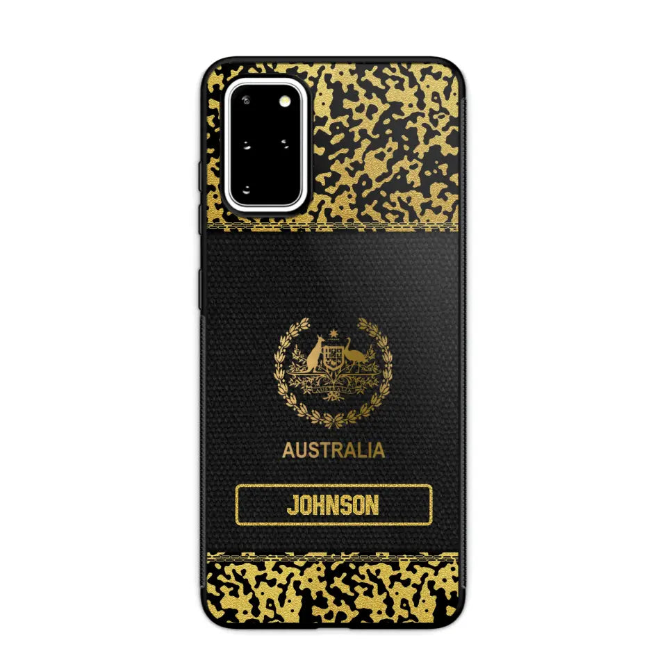 Personalized Australian Veterans Camo Golden Phone Case QTDT0807