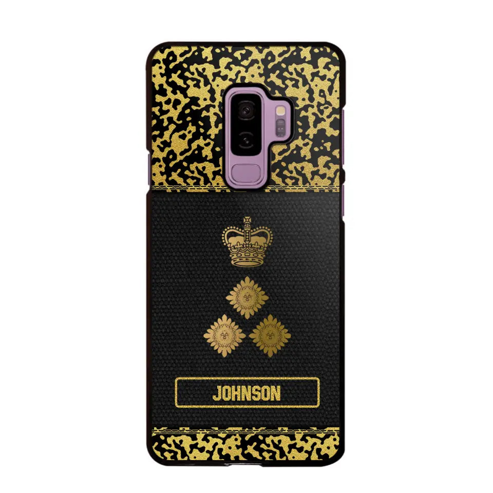 Personalized British Veterans Camo Golden Phone Case QTDT0807