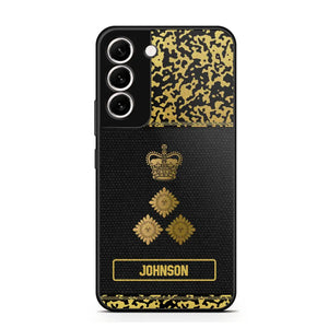 Personalized British Veterans Camo Golden Phone Case QTDT0807