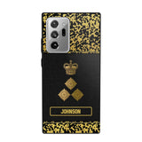 Personalized British Veterans Camo Golden Phone Case QTDT0807