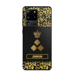 Personalized British Veterans Camo Golden Phone Case QTDT0807