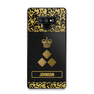 Personalized British Veterans Camo Golden Phone Case QTDT0807