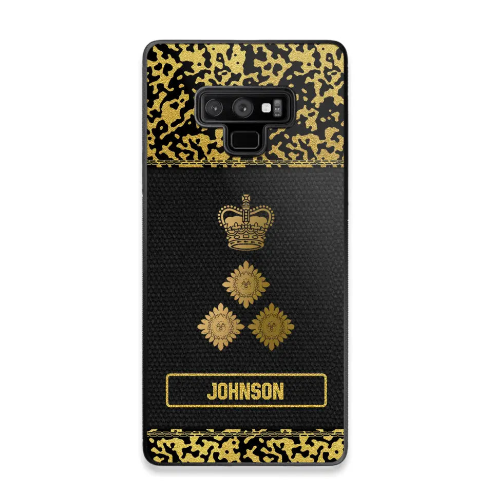 Personalized British Veterans Camo Golden Phone Case QTDT0807