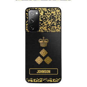 Personalized British Veterans Camo Golden Phone Case QTDT0807