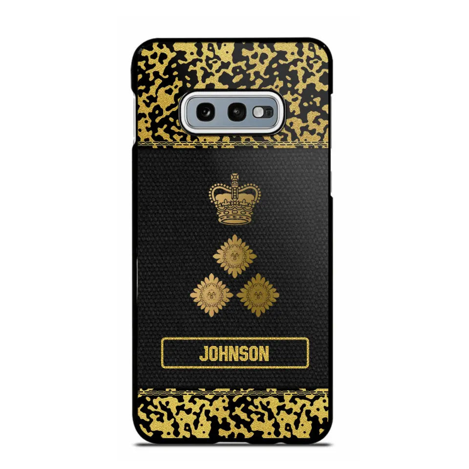 Personalized British Veterans Camo Golden Phone Case QTDT0807