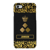 Personalized British Veterans Camo Golden Phone Case QTDT0807