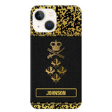 Personalized Canadian Veterans Camo Golden Phone Case QTDT0807