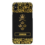 Personalized Canadian Veterans Camo Golden Phone Case QTDT0807