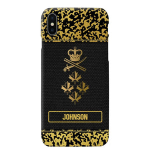 Personalized Canadian Veterans Camo Golden Phone Case QTDT0807