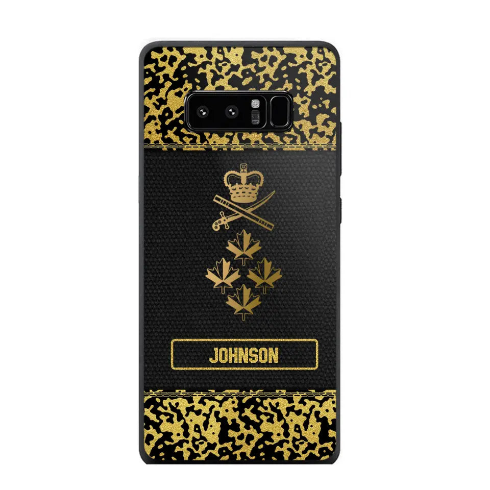 Personalized Canadian Veterans Camo Golden Phone Case QTDT0807