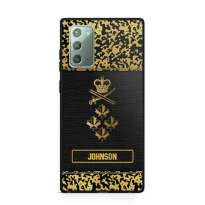 Personalized Canadian Veterans Camo Golden Phone Case QTDT0807