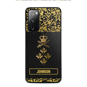 Personalized Canadian Veterans Camo Golden Phone Case QTDT0807