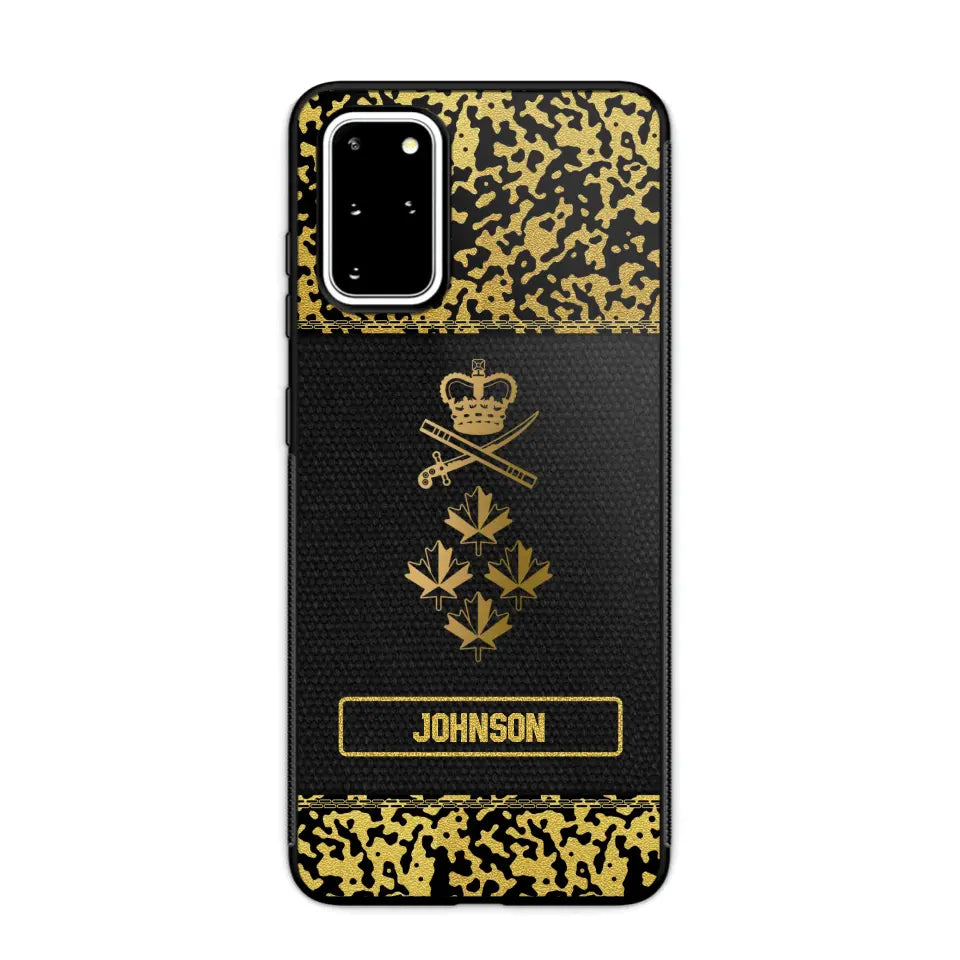 Personalized Canadian Veterans Camo Golden Phone Case QTDT0807