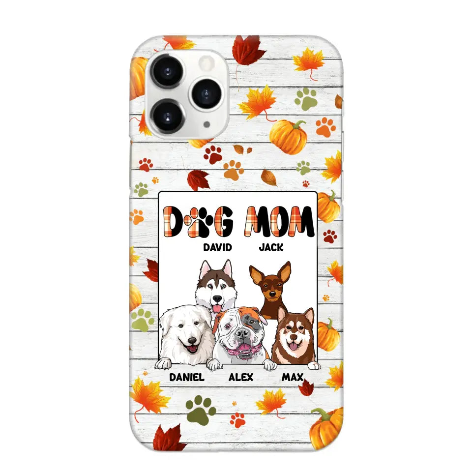 Personalized Fall Season Pumpkin Autumn Dog Mom Dog Lovers Gift Phonecase PNDT0707