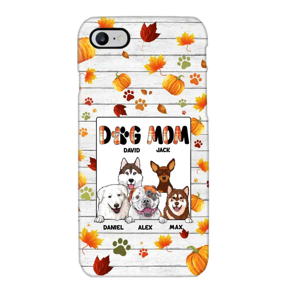 Personalized Fall Season Pumpkin Autumn Dog Mom Dog Lovers Gift Phonecase PNDT0707