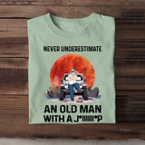 Personalized Never Underestimate An Old Man With A Jeep T-shirt Printed MTHPN1605