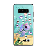 Personalized Auntie Turtle Colorful With Kids Phone Case Printed QTHN1007