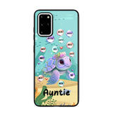 Personalized Auntie Turtle Colorful With Kids Phone Case Printed QTHN1007