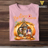 Personalized Besties Forever Fall Season Pumpkin T-shirt Printed MTHQ1007