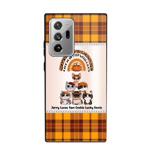 Personalized Life Is Better With Cats Fall Season Cat Lovers Phonecase Printed PNPVD1407