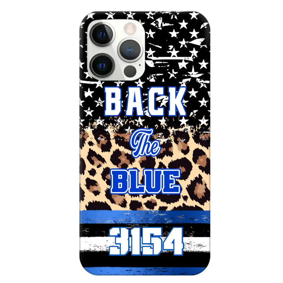 Personalized Back The Blue Police Phonecase Printed 23JUL-DNL21