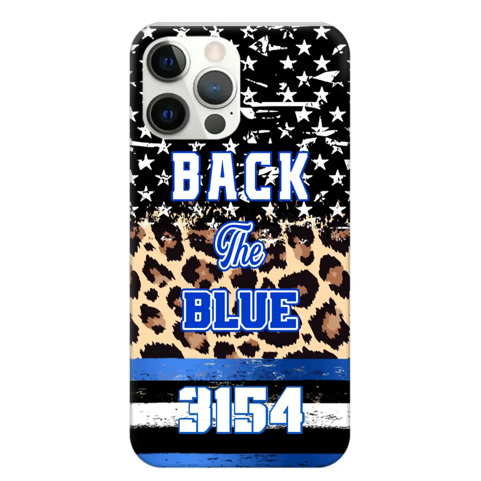 Personalized Back The Blue Police Phonecase Printed 23JUL-DNL21