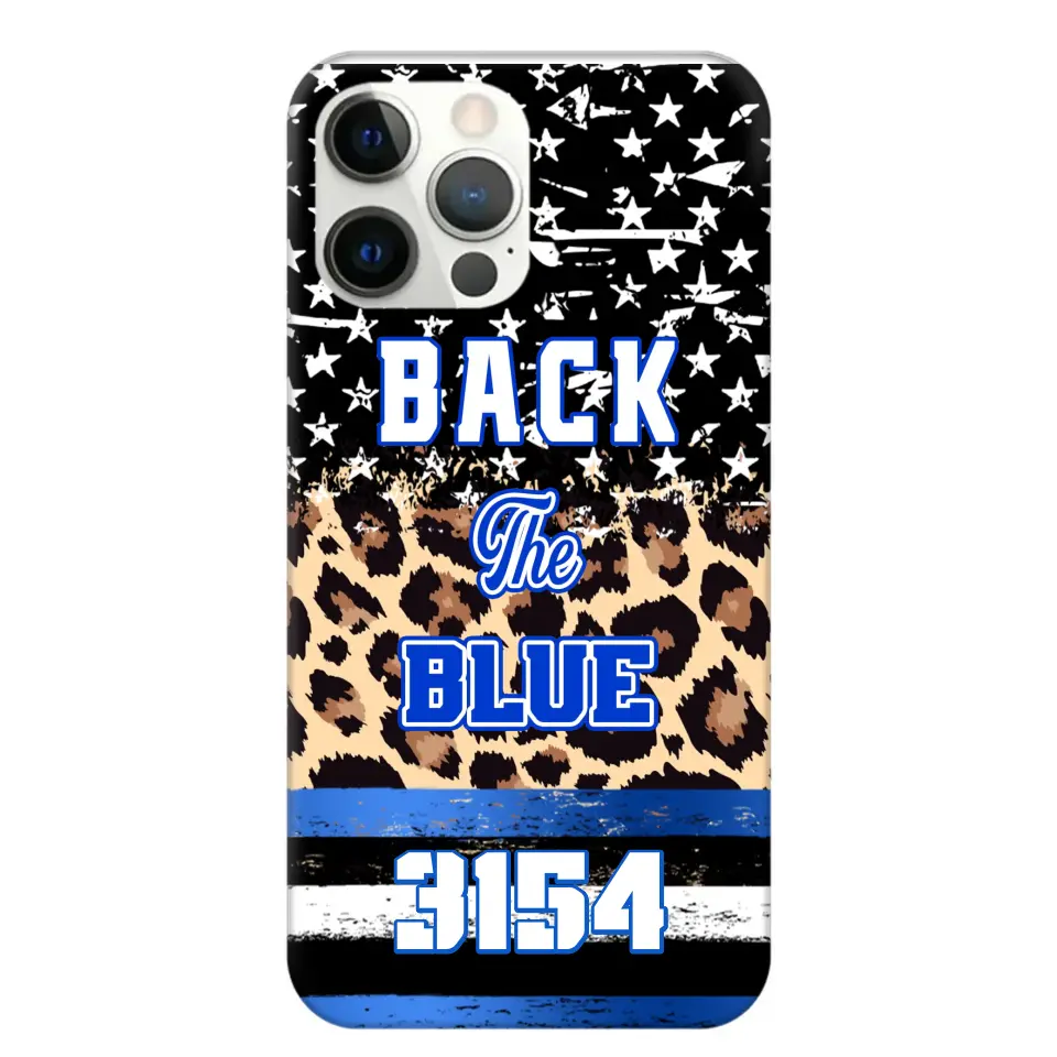 Personalized Back The Blue Police Phonecase Printed 23JUL-DNL21