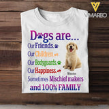 Personalized Upload Your Dog Photo Dogs Are Our Friends Our Children Our Bodyguards Our Happiness  T-shirt Printed MTHPVH2107