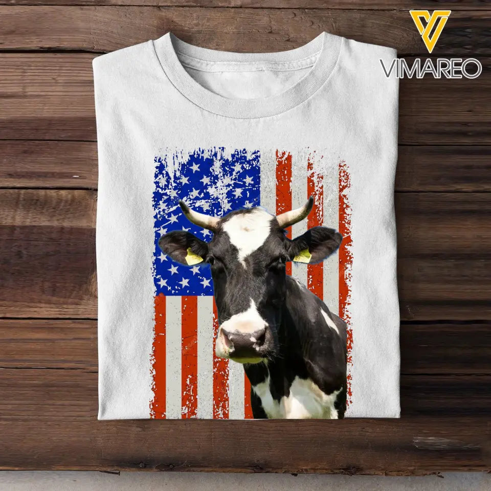 Personalized Upload Photo Your Cow Cow Lover T-shirt Printed QTKH2407