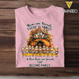 Personalized Fall Season Pumpkin There Are Friends There Is Family & Then There Are Friends That Become Family Kid Names T-Shirt Printed MTPVD1707