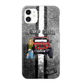 Personalized Jeep Girl with Name Phonecase Printed HTHHN2407