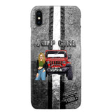 Personalized Jeep Girl with Name Phonecase Printed HTHHN2407