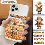 Personalized Fall Season Grandma's Little Pumpkins Scarecraw & Kid Names Phonecase Printed HTHPD2607