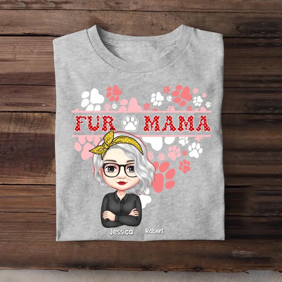 Personalized Fur Mama, Cat lover, Dog lover Tshirt Printed QTHQ1504