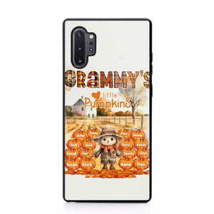 Personalized Fall Season Grandma's Little Pumpkins Scarecraw & Kid Names Phonecase Printed HTHPD2607