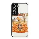 Personalized Fall Season Grandma's Little Pumpkins Scarecraw & Kid Names Phonecase Printed HTHPD2607