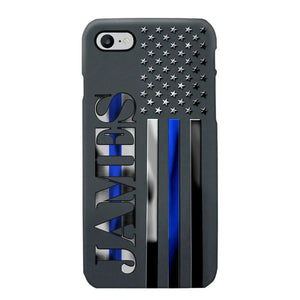 Personalized Law Enforcement Thin Blue Line Luxury Phonecase 2023101