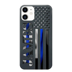 Personalized Law Enforcement Thin Blue Line Luxury Phonecase 2023101