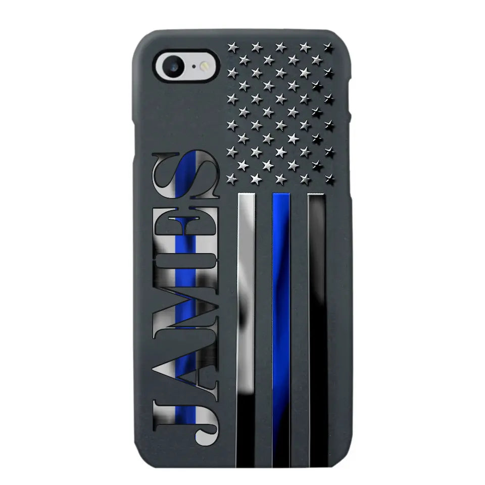 Personalized Law Enforcement Thin Blue Line Luxury Phonecase 2023101