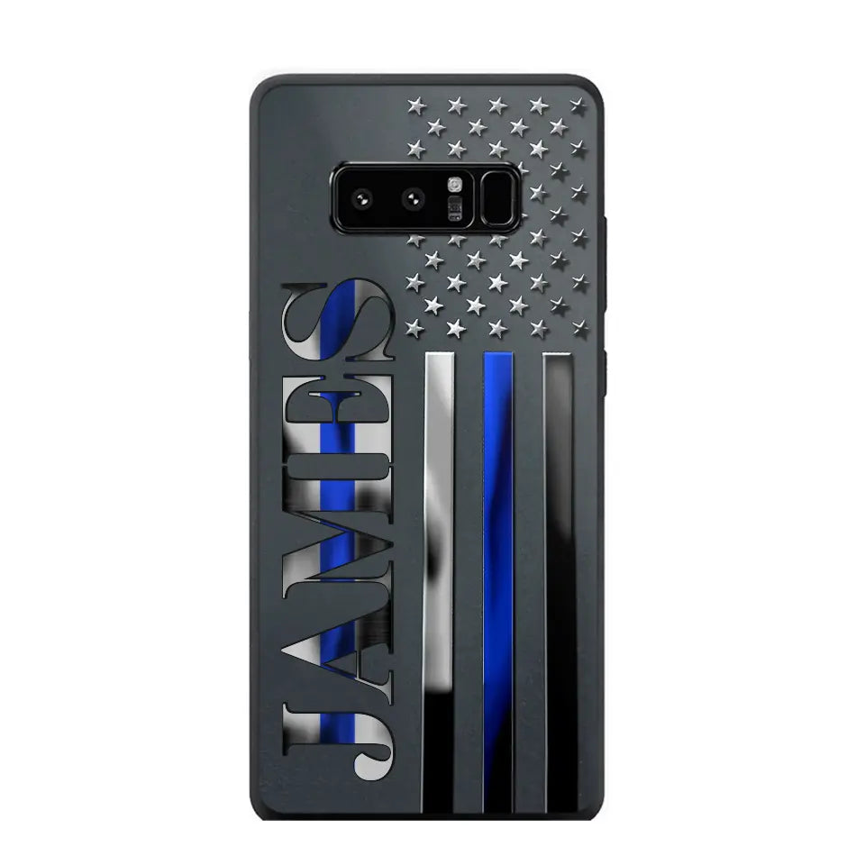 Personalized Law Enforcement Thin Blue Line Luxury Phonecase 2023101