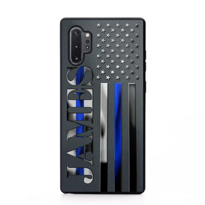 Personalized Law Enforcement Thin Blue Line Luxury Phonecase 2023101