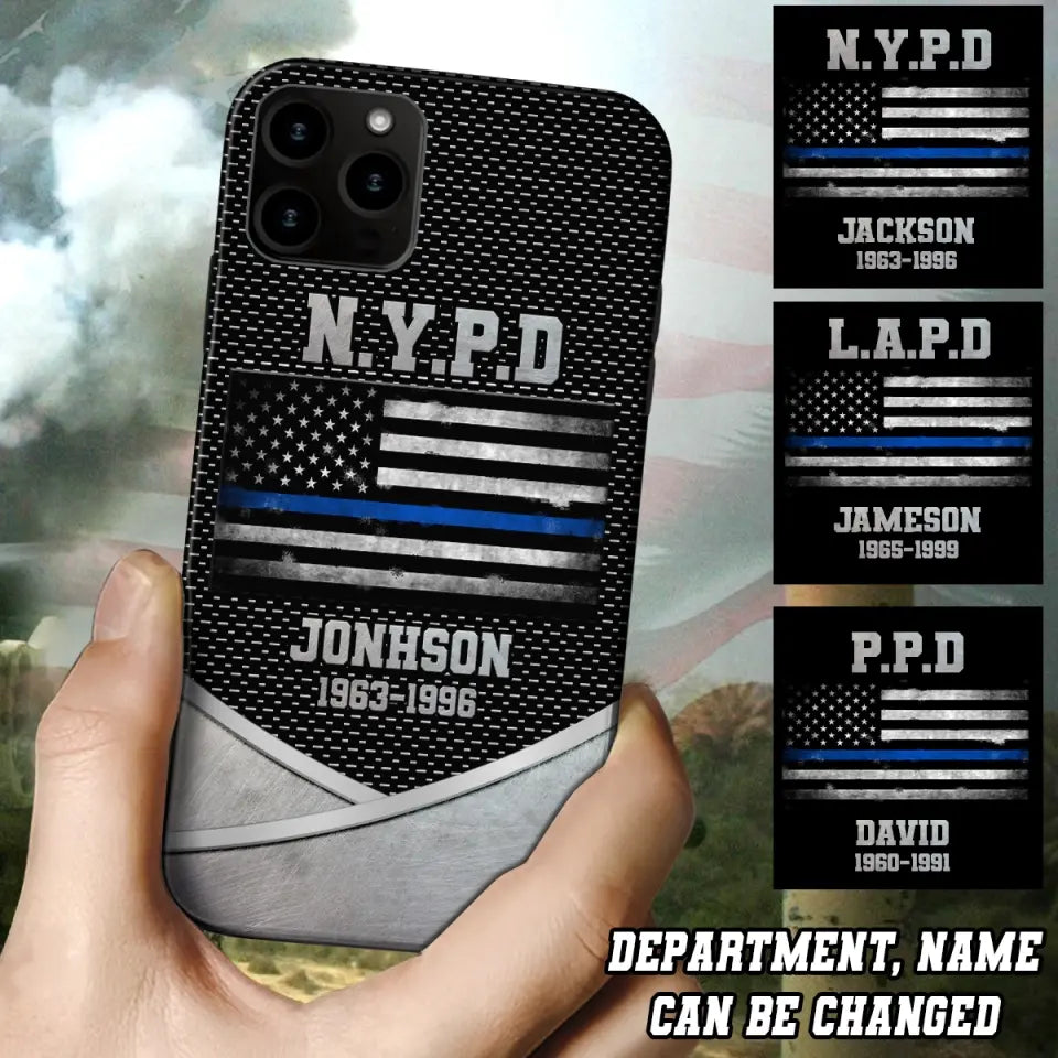 Personalized US Police Department & Name Phonecase KVH23164