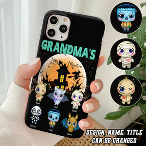 Personalized Grandma Little Monsters Halloween & Kid Names Phonecase HTHKVH23181