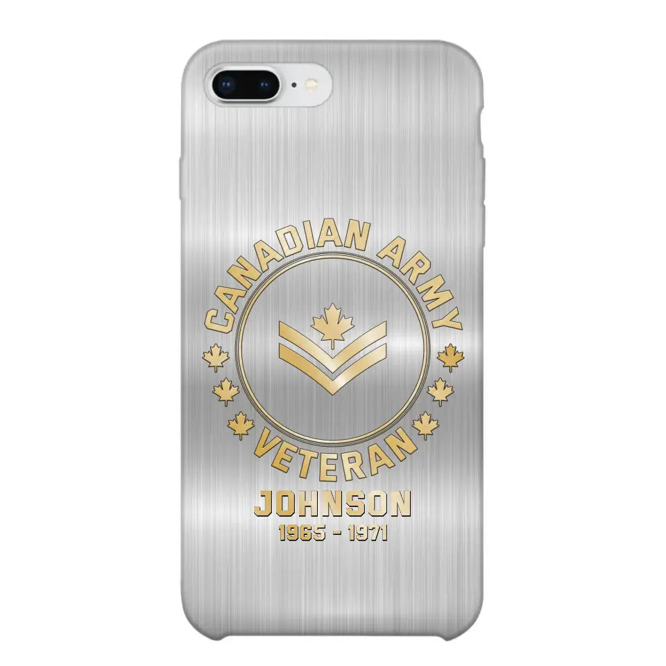 Personalized Canadian Armed Force Phone Case Printed QTPD256