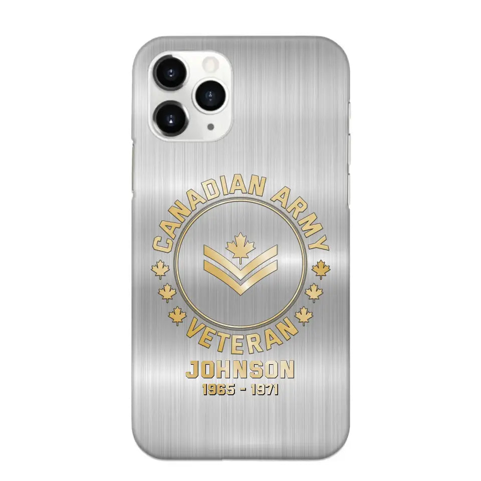 Personalized Canadian Armed Force Phone Case Printed QTPD256