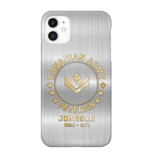 Personalized Canadian Armed Force Phone Case Printed QTPD256